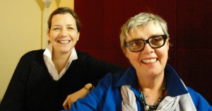 Sophie Durocher et Clotilde Seille en studio